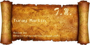 Turay Martin névjegykártya